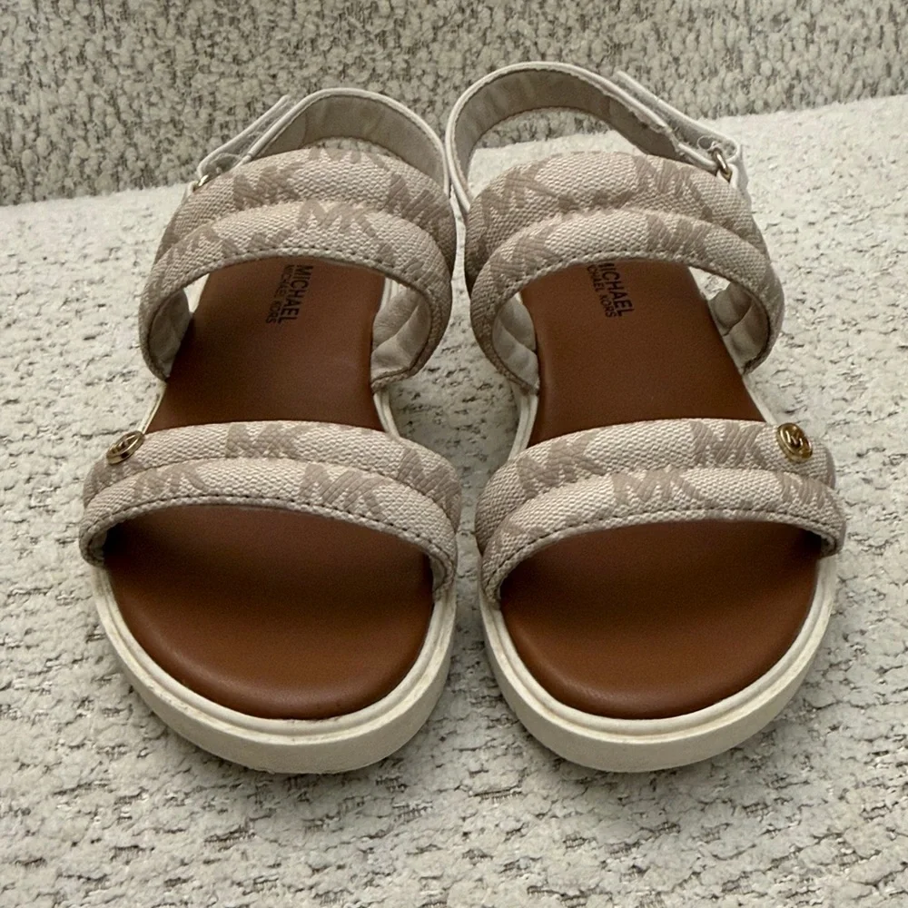 Michael Kors Tan and Cream Sandals